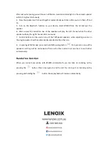 Предварительный просмотр 5 страницы Lenoxx BTW80 Instructions