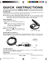 Preview for 1 page of Lenoxx CD-89 Quick Instructions