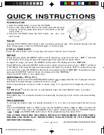 Preview for 2 page of Lenoxx CD-965 Quick Instructions