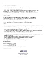 Preview for 4 page of Lenoxx CR85 Manual