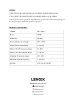 Предварительный просмотр 15 страницы Lenoxx Healthy Choice AFO2500 Manual