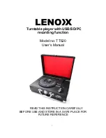 Lenoxx TT620 User Manual preview