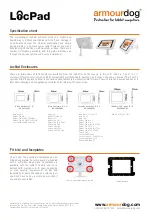 Preview for 2 page of Lente Designs Armourdog LocPad ADLOC102W Installation Manual