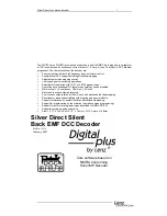 Preview for 1 page of Lenz Elektronik Digital Plus Manual