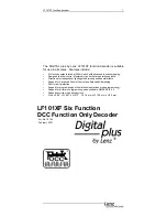 Lenz Digital plus LF101XF Manual preview