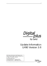 Lenz Digital plus LH90 Manual preview