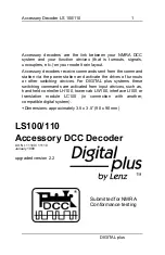 Предварительный просмотр 1 страницы Lenz Digital plus LS100 Manual