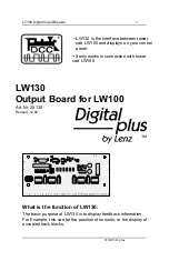 Предварительный просмотр 1 страницы Lenz Digital plus LW130 Manual