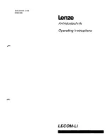 Preview for 1 page of Lenze Lecom-Li Operating Instructions Manual