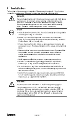 Preview for 13 page of Lenze PositionServo 940 User Manual