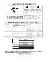 Предварительный просмотр 2 страницы Leonard 170-LF Installation Adjustment Service