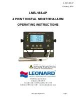 Leonard LMS-188-4P Operating Instructions Manual предпросмотр