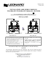 Предварительный просмотр 1 страницы Leonard TM-1520A-DT Installation Adjustment Service