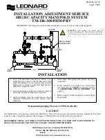 Предварительный просмотр 1 страницы Leonard TM-186-30015050-PRV Installation Adjustment Service