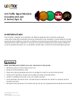 Предварительный просмотр 1 страницы Leotek Incandescent Look IL Series Installation Manual