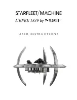 Предварительный просмотр 1 страницы L’EPEE 1839 STARFLEET MACHINE User Instructions