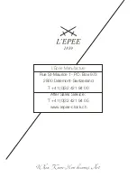 Preview for 7 page of L’Epee LE DUEL User Instructions