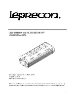 Leprecon ULD-360 User Manual preview