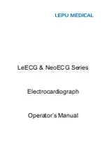 Lepu Medical LeECG Series Operator'S Manual предпросмотр