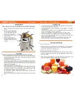 Preview for 6 page of LEquip Pulp Ejection MINI JUICER Owner'S Manual & User Manual