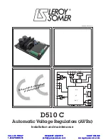 Предварительный просмотр 1 страницы Leroy-Somer D510 C Installation And Maintenance Manual