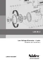 Предварительный просмотр 1 страницы Leroy-Somer Nidec LSA 46.3 Installation And Maintenance Manual