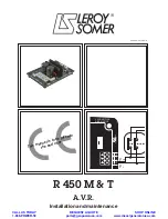 Leroy-Somer R 450 M Installation And Maintenance Manual предпросмотр