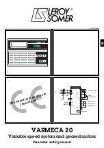 Leroy-Somer VARMECA 20 Parameter-Setting Manual предпросмотр