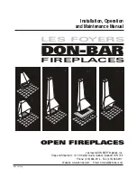 Предварительный просмотр 1 страницы Les foyers DON-BAR Fireplaces 5005 Installation, Operation And Maintenance Manual