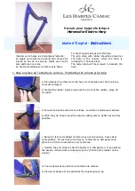 Les Harpes Camac Harness for Electric Harp Instructions предпросмотр