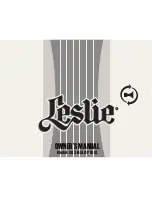 Leslie 002-LESLIE Owner'S Manual preview