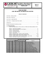 Preview for 1 page of Leslie E-10500L Installation, Operating And Maintanance Manual