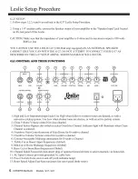 Preview for 6 page of Leslie G27 Owner'S Manual