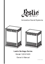 Предварительный просмотр 1 страницы Leslie Heritage 122H Owner'S Manual