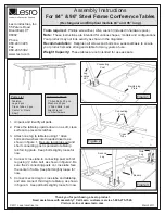 Lesro 84" Rectangular Steel Frame Conference Table Assembly Instructions предпросмотр