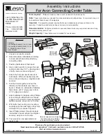 Предварительный просмотр 1 страницы Lesro Avon Connecting Center Table Assembly Instructions