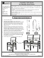 Предварительный просмотр 1 страницы Lesro Brooklyn Guest Chair Assembly Instructions