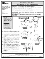 Предварительный просмотр 1 страницы Lesro Mystic Guest Series Assembly Instructions