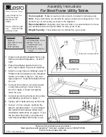 Предварительный просмотр 1 страницы Lesro Mystic Steel Utility Assembly Instructions