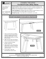 Предварительный просмотр 2 страницы Lesro Mystic Steel Utility Assembly Instructions