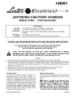 Lester 07850 Operating Instructions Manual предпросмотр