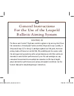 Предварительный просмотр 8 страницы Leupold BALLISTIC AIMING SYSTEM User Manual