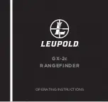 Preview for 1 page of Leupold GX-2c Operating Instructions Manual