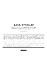 Preview for 2 page of Leupold MIL DOT Instruction Manual