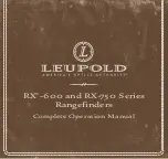 Preview for 1 page of Leupold RX-600 Series Operation Manual