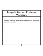 Preview for 8 page of Leupold Tactical User Manual