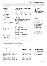 Preview for 2 page of Leuze electronic 50118404 Manual