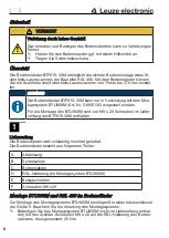 Preview for 6 page of Leuze electronic BTF815-30 Manual