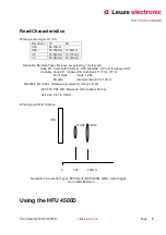 Предварительный просмотр 8 страницы Leuze electronic HFU 4500D Short Description