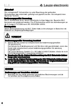 Preview for 4 page of Leuze electronic MLC 1050 Series Manual